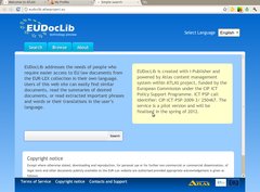 EUDocLib welcome page